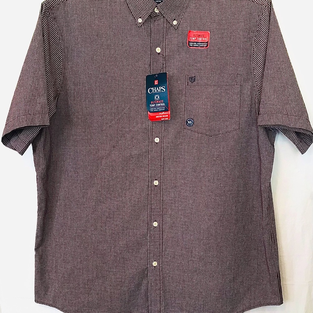 Chaps Brown Casual Button Down Shirt
